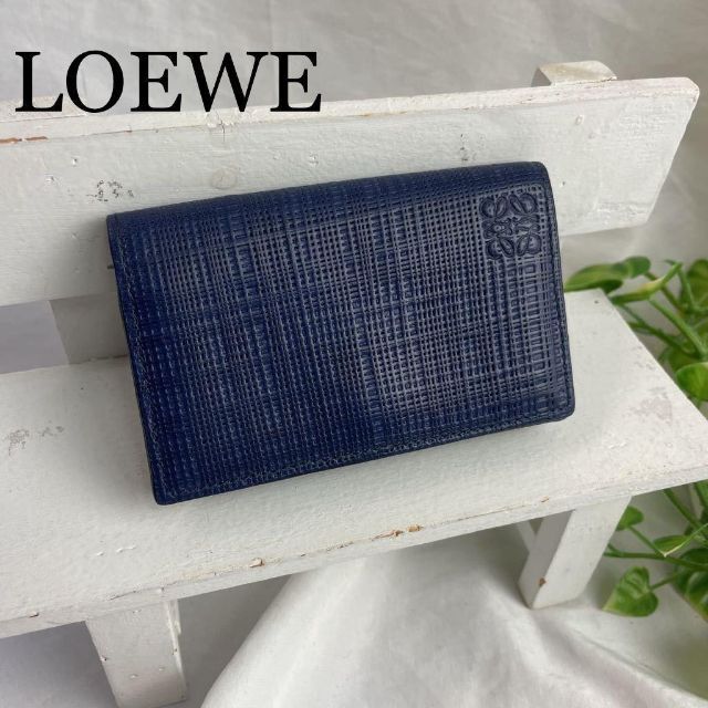 LOEWE 名刺入れ カードカード　定期　　レザー　アナグラム　ワンポイント