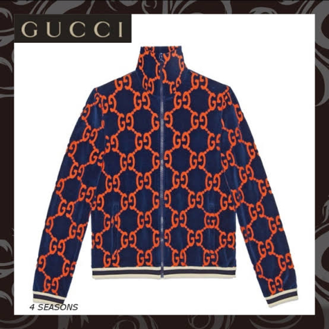 Gucci(グッチ)の【激レア！】GUCCI GGロゴ　シェニールトラックジャケット メンズのトップス(ジャージ)の商品写真