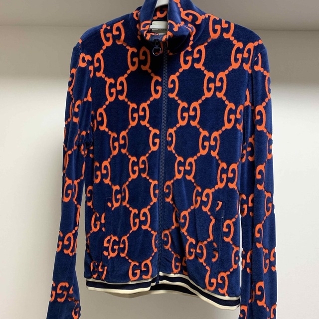 Gucci(グッチ)の【激レア！】GUCCI GGロゴ　シェニールトラックジャケット メンズのトップス(ジャージ)の商品写真