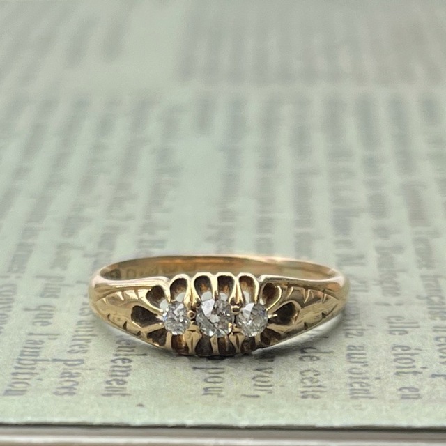 激レア 英国 イギリス アンティーク 18ct 18金 ジプシーリング | フリマアプリ ラクマ