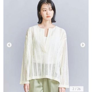 値下げ【美品】ユナイテッドアローズ アラベスク柄インポートブラウス