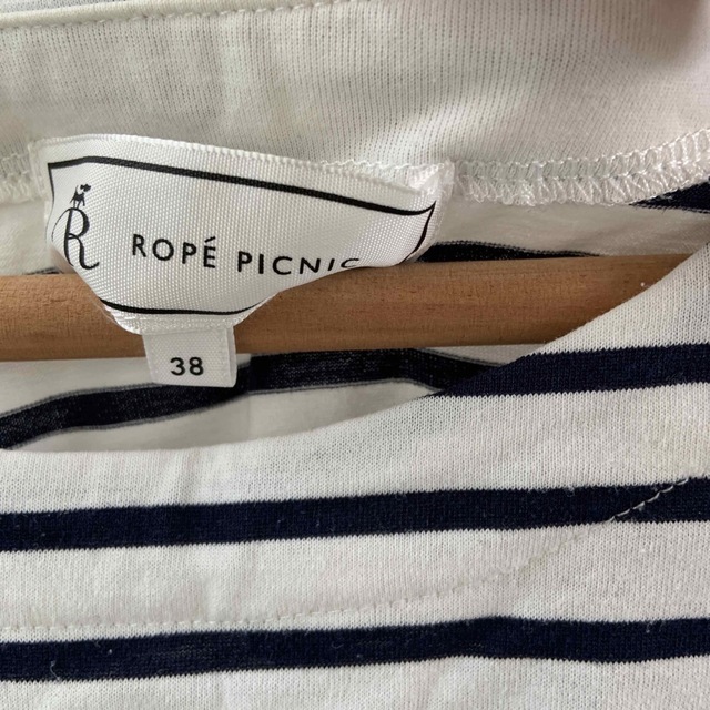 Rope' Picnic(ロペピクニック)のロペピクニック  ボーダー　レース　半袖　Tシャツ　夏 レディースのトップス(Tシャツ(半袖/袖なし))の商品写真