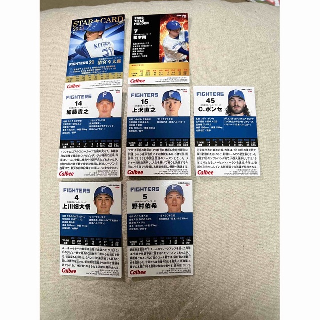 北海道日本ハムファイターズ(ホッカイドウニホンハムファイターズ)のプロ野球チップス 2023 第1弾  日本ハムファイターズ エンタメ/ホビーのトレーディングカード(シングルカード)の商品写真