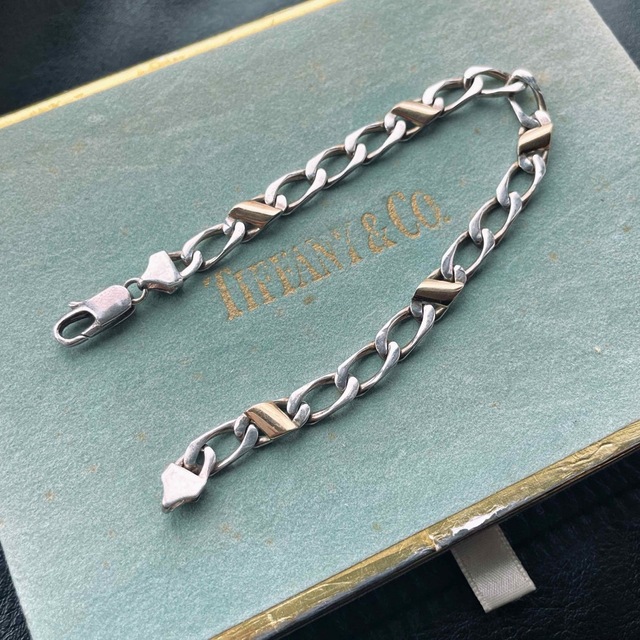 tiffany フィガロチェーンブレスレット18k 925 750 ヴィンテージ-