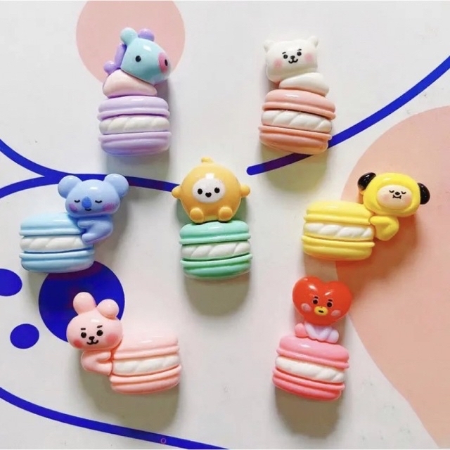 防弾少年団(BTS)(ボウダンショウネンダン)のBT21 デコパーツ 7種セット マカロン バラ売り◎ エンタメ/ホビーのタレントグッズ(アイドルグッズ)の商品写真