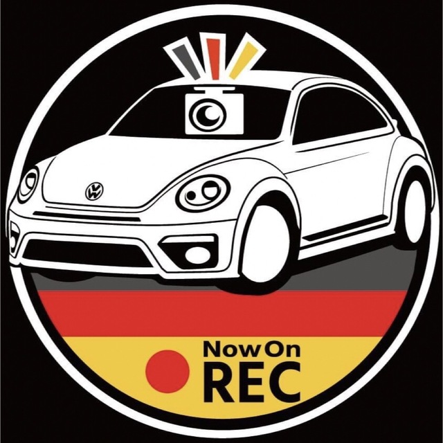 カラーや車変更可　 ザ・ビートル　ドライブレコーダー　ドラレコ　ステッカー　vw 自動車/バイクの自動車(車外アクセサリ)の商品写真