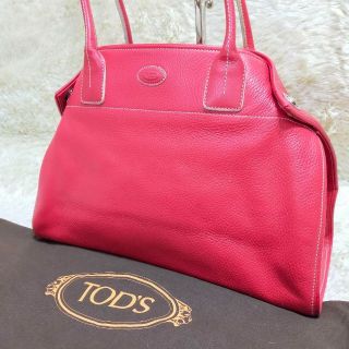 TOD'S トッズ トートバッグ ハンドバッグレザー レッド