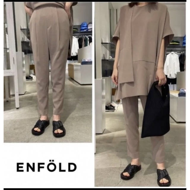 ENFOLD(エンフォルド)のエンフォルド ダブルクロス ジョッパーズパンツ レディースのパンツ(カジュアルパンツ)の商品写真