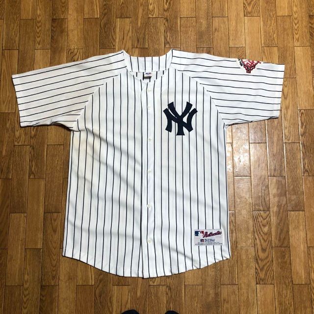 2003 RUSSELL ATHLETIC Yankees ベースボールシャツメンズ