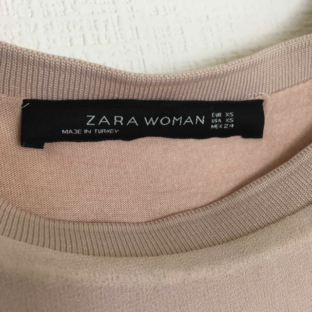 ZARA(ザラ)のZARA ブラウス  ピンクベージュ レディースのトップス(シャツ/ブラウス(長袖/七分))の商品写真