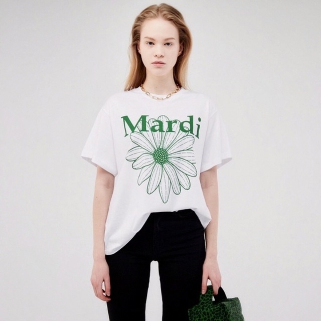 Mardi Mercredi マルディメクルディ TシャツWHITE GREENの通販 by