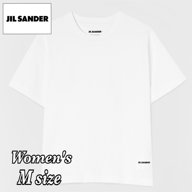 美品　ジルサンダー　JILSANDER レディース　Tシャツ　ロゴ　オーガニック