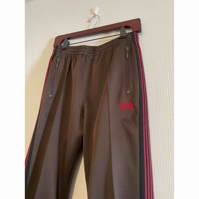 美品 needles トラックパンツ ブラウン レッド ブラック-
