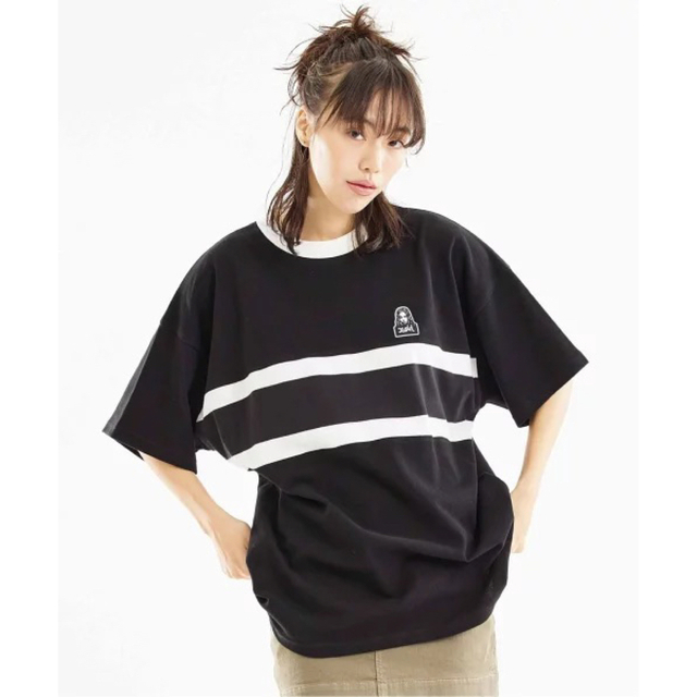 X-girl(エックスガール)の♡CONTRAST STRIPE S/S TEE トップス X-girl♡ レディースのトップス(Tシャツ(半袖/袖なし))の商品写真