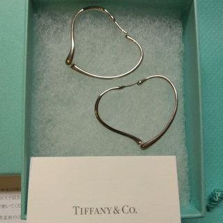 ティファニー(Tiffany & Co.)のティファニーオープンハート　フープピアス　スターリングシルバー925 Sサイズ(ピアス)