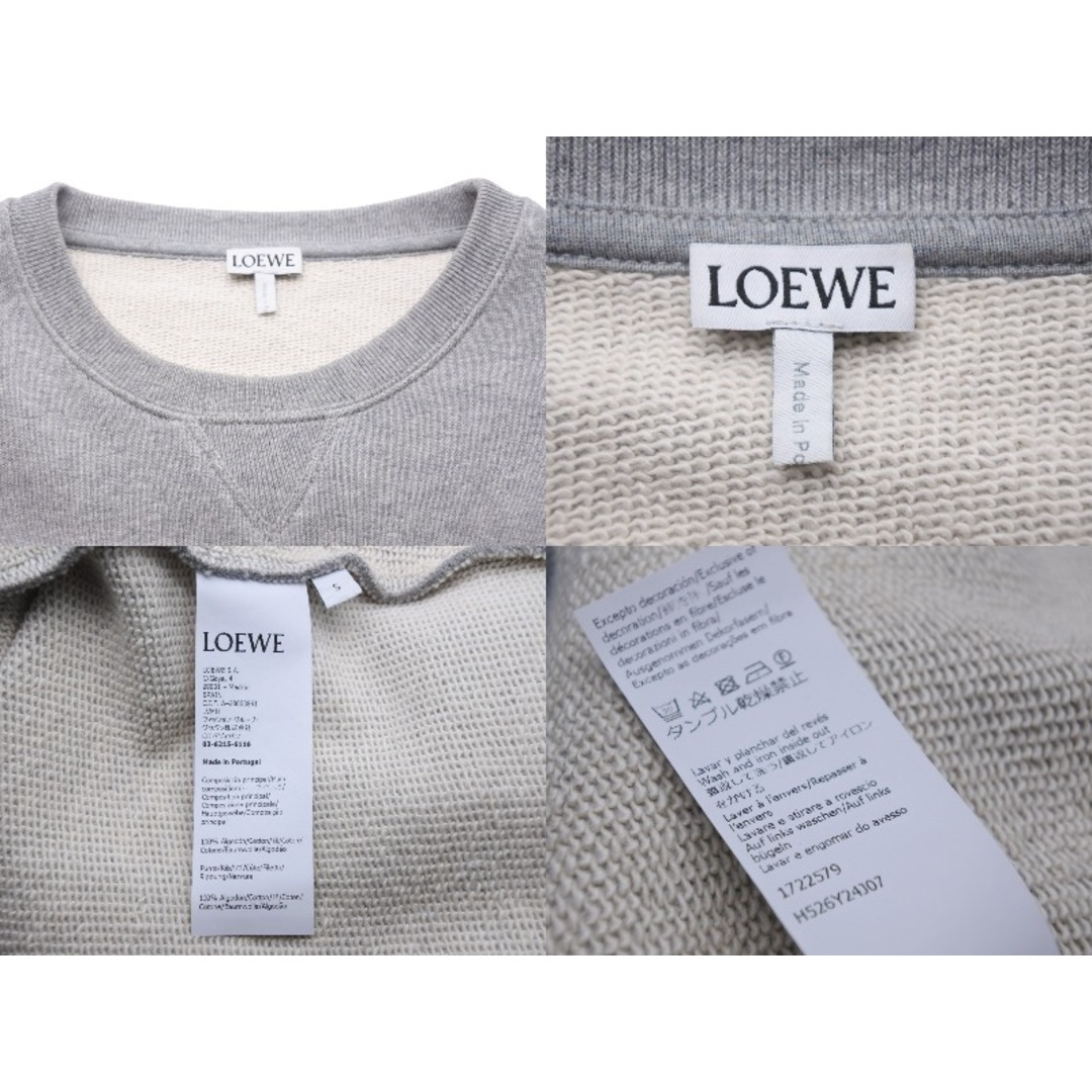 新作2023 LOEWE - LOEWE クルーネック L グレー スウェット アナグラム