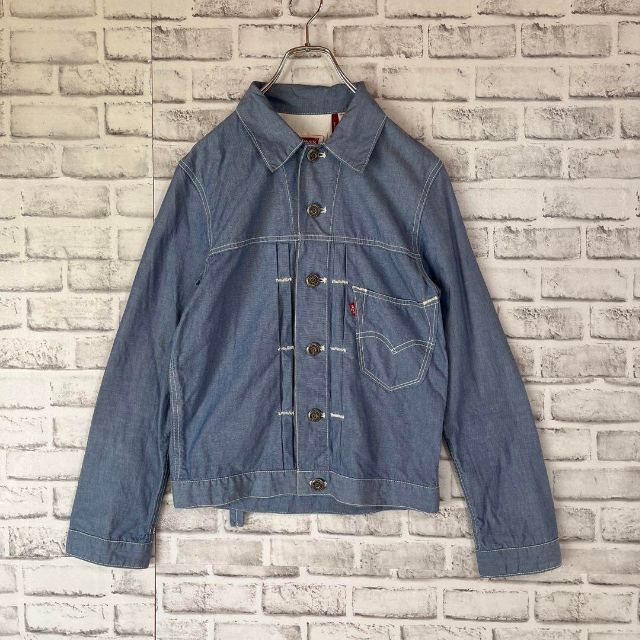 Levi's(リーバイス)の【美品希少レアデザイン】Levi's⭐︎デニム柄ジャケット　薄手　着心地◎ レディースのジャケット/アウター(Gジャン/デニムジャケット)の商品写真