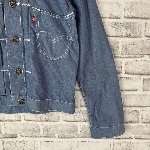 Levi's(リーバイス)の【美品希少レアデザイン】Levi's⭐︎デニム柄ジャケット　薄手　着心地◎ レディースのジャケット/アウター(Gジャン/デニムジャケット)の商品写真