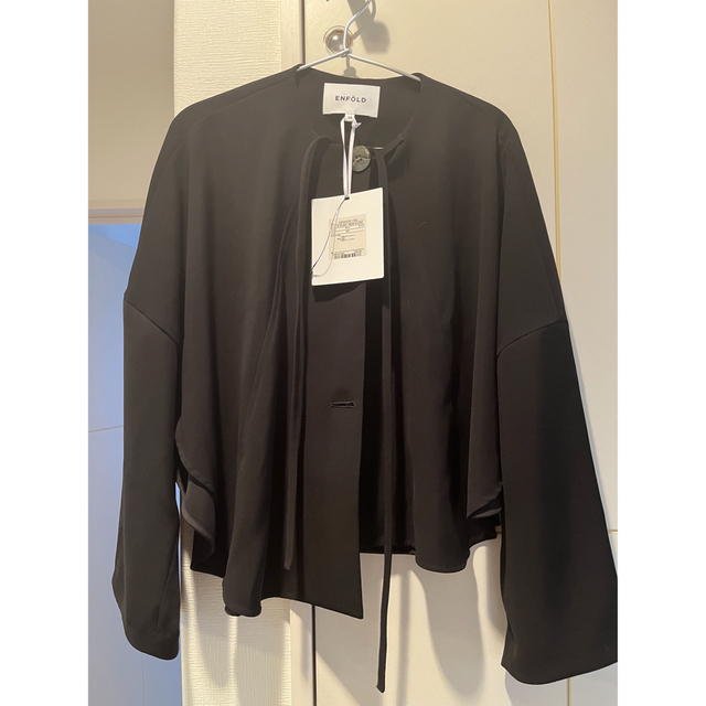 今季 完売 ENFOLD CAPE-LIKE JACKET 38 黒