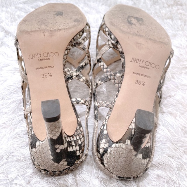 JIMMY CHOO - JIMMY CHOO ジミーチュウ スクエアトゥ フラットサンダル
