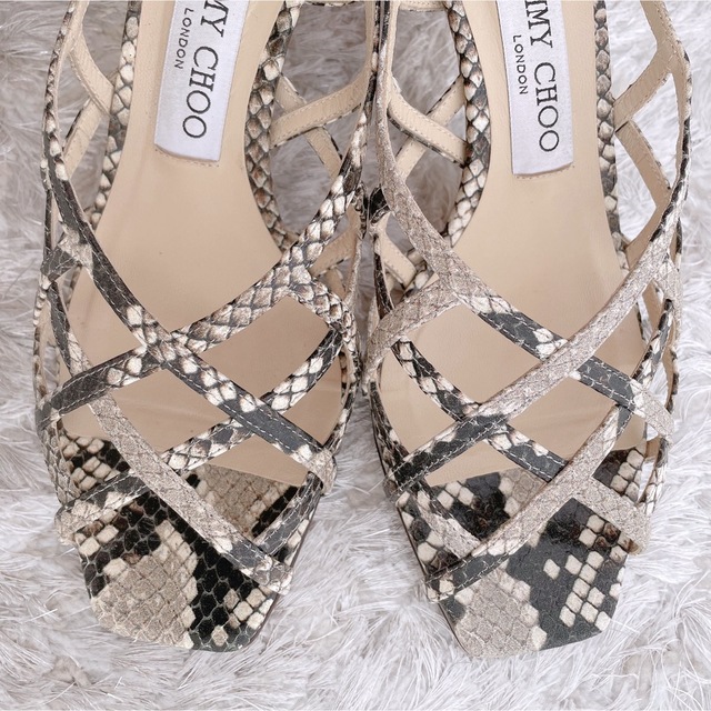 JIMMY CHOO ジミーチュウ スクエアトゥ フラットサンダル 極美品