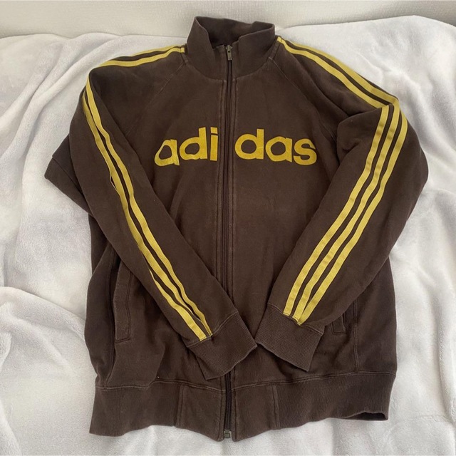 00s adidas セットアップ トラックジャケット フレア こげ茶ブラウン