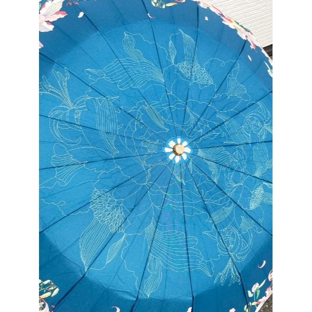 ★新品！！ 高級 折りたたみ傘 日傘 雨傘 レディース 花柄 ブルー