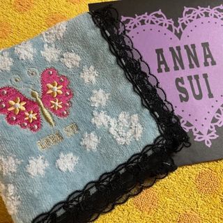 アナスイ(ANNA SUI)のアナス イ　レースタオルハンカチ バタフライ(ハンカチ)