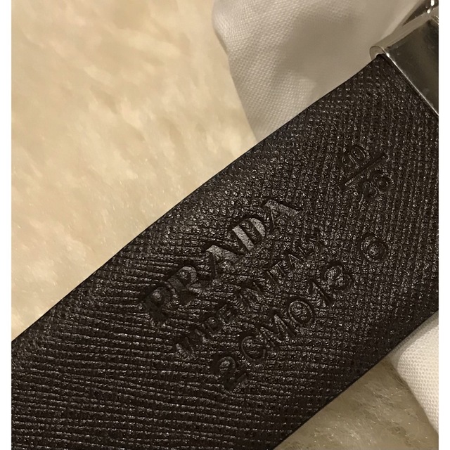 YZY★本物 PRADA プラダ レザー ベルト 茶 ブラウン 革 80/32