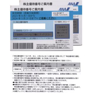 エーエヌエー(ゼンニッポンクウユ)(ANA(全日本空輸))のANA 株主優待 2枚 / グループ優待券 1冊(航空券)