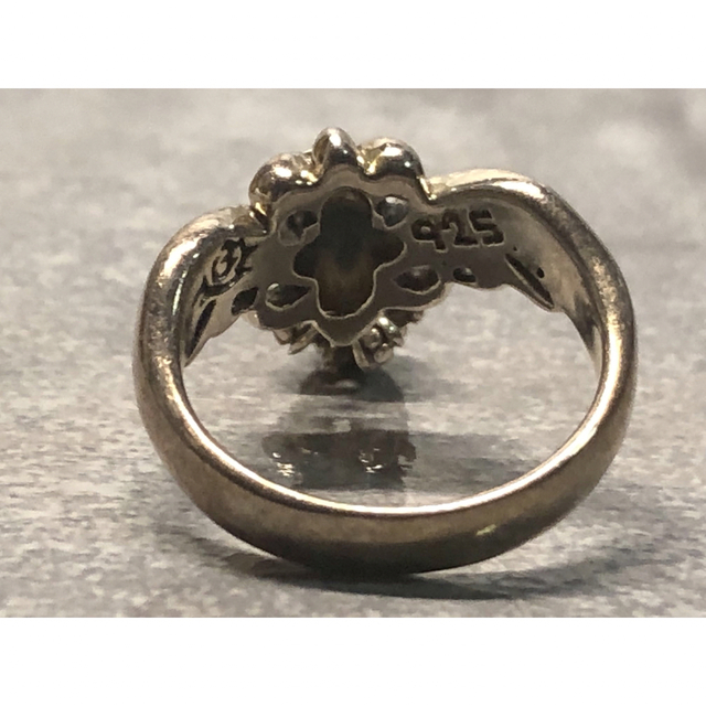 シルバー リング　百合　クラウンチャーム　指輪 silver 925
