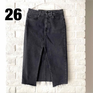 【3×1/スリーバイワン】Denim Skirt デニムスカート ブラック 26