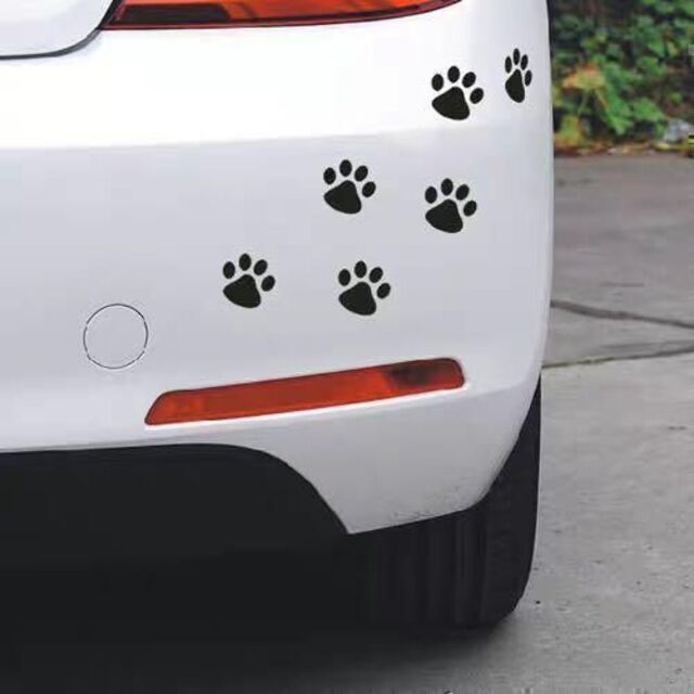 肉球 ステッカー ブラック 黒色 立体 動物 足跡 3D エンブレム 犬 猫 自動車/バイクの自動車(車外アクセサリ)の商品写真