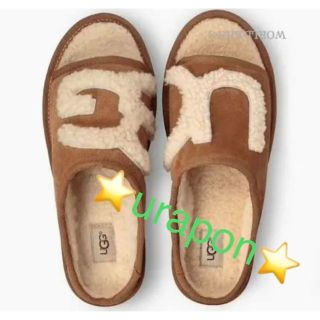 アグ(UGG)の完売しました。。。激レア✨未使用✨26.5⇒幅細用✨UGG✨SLIDE✨でかロゴ(サンダル)