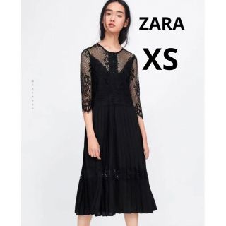 ザラ(ZARA)のZARA BASIC 黒のワンピース(ひざ丈ワンピース)