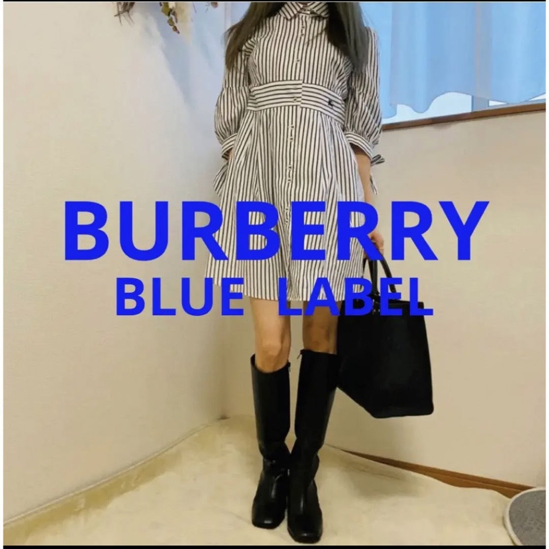 BURBERRY BLUE LABEL - バーバリー ブルーレーベル ストライプシャツ ...