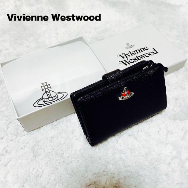 Vivienne Westwood サフィアーノ オーブ がま口 二つ折り財布