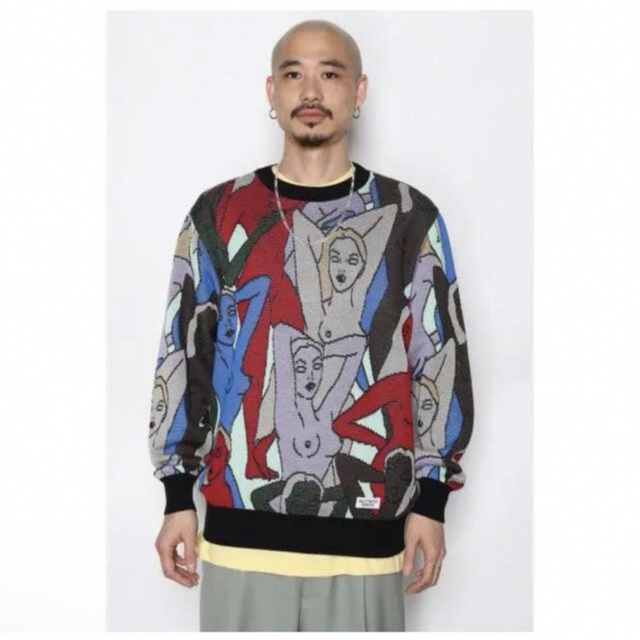 WACKO MARIA(ワコマリア)のWACKOMARIA KNITJAQUARDSWEATER 22ss MINT メンズのトップス(ニット/セーター)の商品写真