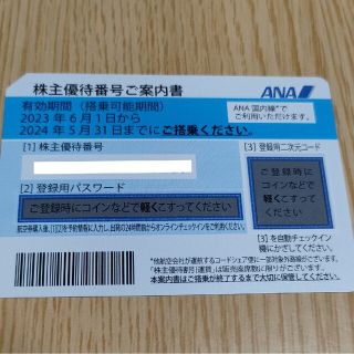 エーエヌエー(ゼンニッポンクウユ)(ANA(全日本空輸))のANA　株主優待　搭乗券１枚　2024年5月31日まで(その他)