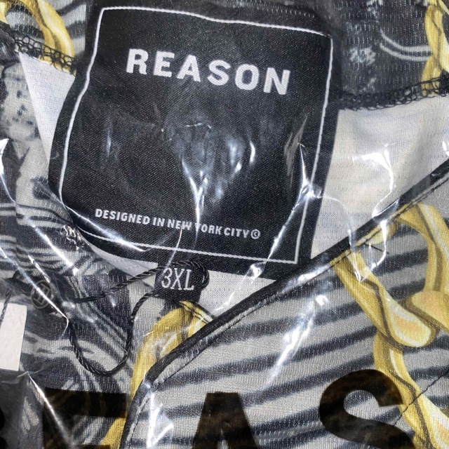 REASON BRAND Versace風 ベースボールシャツ 3XL