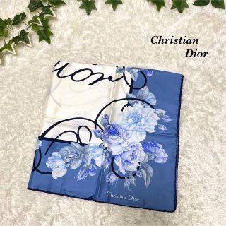 クリスチャンディオール(Christian Dior)のChristian Dior ディオール　スカーフ　総柄　ハイブランド　花柄(バンダナ/スカーフ)