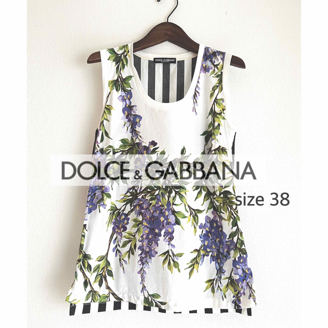 【10万✮DOLCE&GABBANA✮完売ドルガバ✮】藤の花柄ノースリーブ