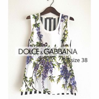 DOLCE\u0026GABBANA藤の花柄カットソータンクトップドルチェアンドガッバーナ