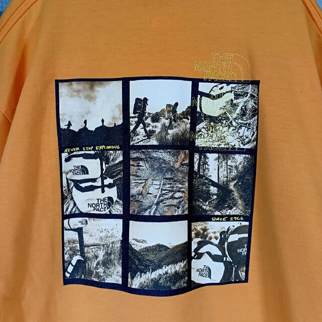 THE NORTH FACE(ザノースフェイス)のTHE NORTH FACE ザノースフェイス メンズ Tシャツ オレンジ L メンズのトップス(Tシャツ/カットソー(半袖/袖なし))の商品写真