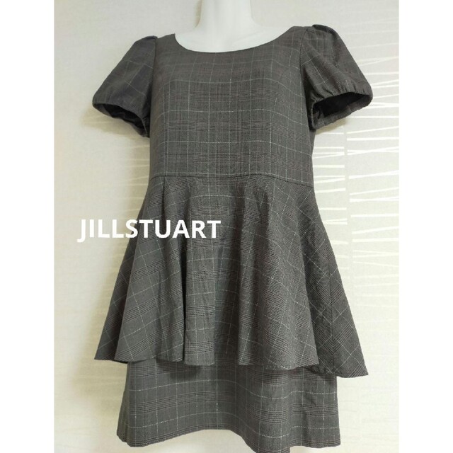 JILLSTUART(ジルスチュアート)のジルスチュアート グレンチェック ペプラム ワンピース レディースのワンピース(ひざ丈ワンピース)の商品写真