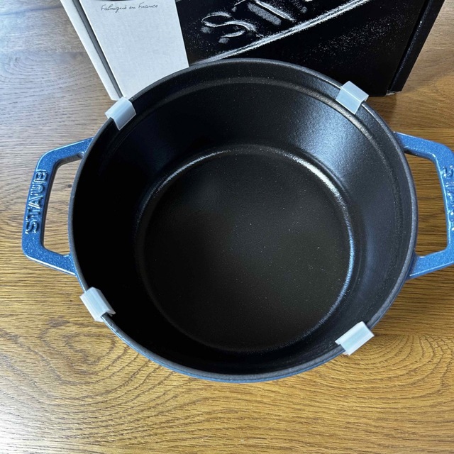 STAUB - 新品ストウブ 18cm ピコココット ルミナスブルー ラウンド