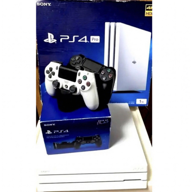 PlayStation4(プレイステーション4)のPlayStation 4 pro white 1TB エンタメ/ホビーのゲームソフト/ゲーム機本体(家庭用ゲーム機本体)の商品写真