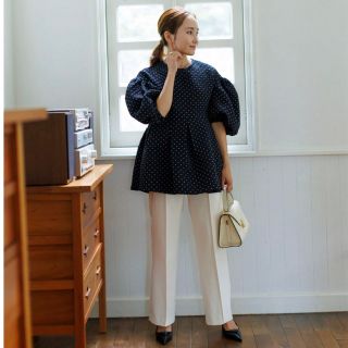 Bluelea Dot jacquard blouse 新品未使用 ブルレアの通販 by mii's