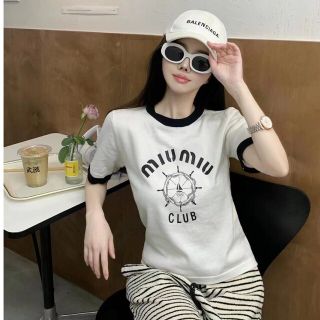 限定SALE大人気】 miumiu - 新品同様！ミュウミュウ 半袖トップス ☆T