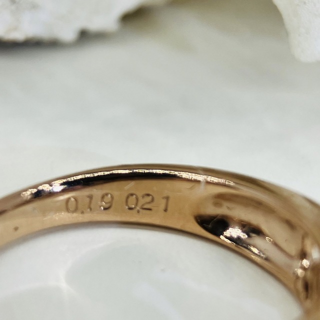 可愛い！K18 ピンクサファイア ダイヤ リング  レディースのアクセサリー(リング(指輪))の商品写真